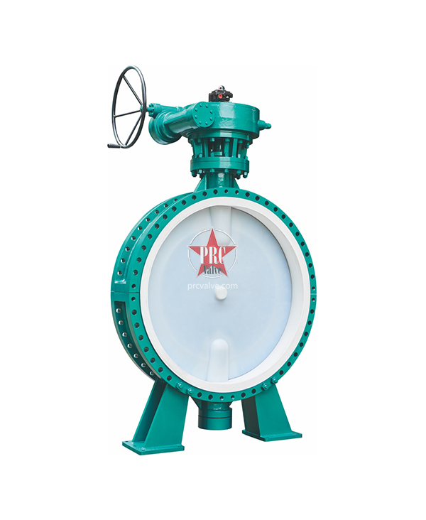 Fluorine lined worm gear butterfly valve