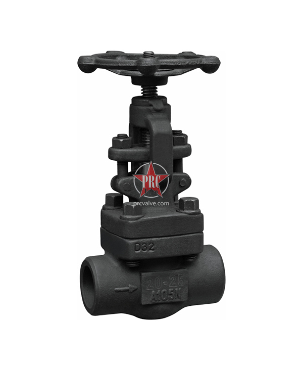 Forged steel gate valve with internal thread