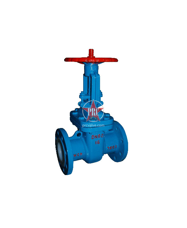 Fluorine lined gate valve