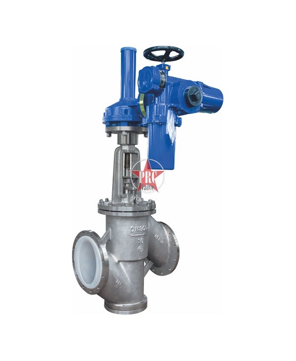 Fluorine lined electric globe valve