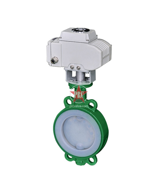 衬氟电动蝶阀(对夹式)