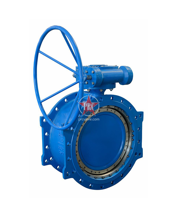Double offset rubber seal flanged butterfly valve (replaceable seat)