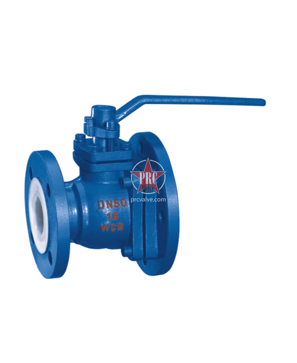 fluorine lined discharge ball valve