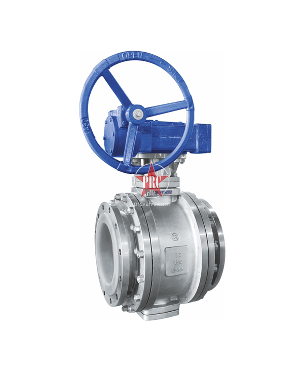 衬氟蜗轮球阀(三片式)