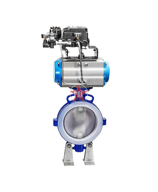 Fluorine lined automatic control butterfly valve
