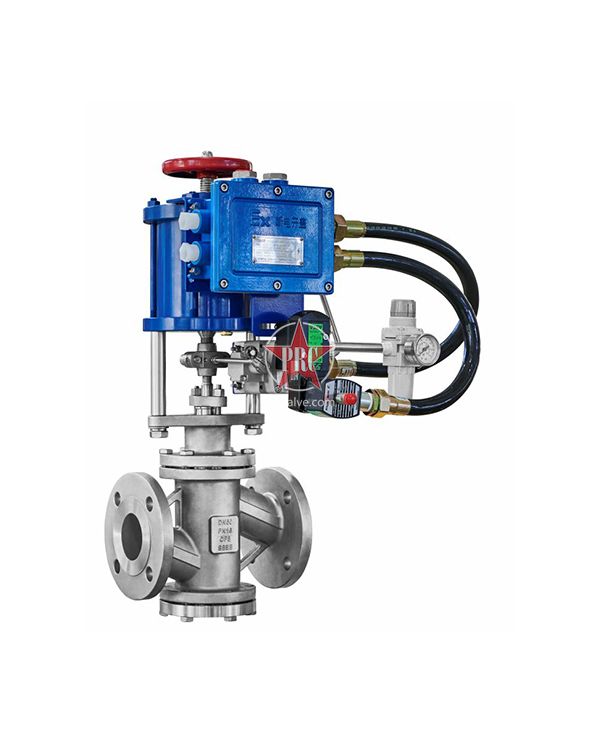 Pneumatic diaphragm regulating valve