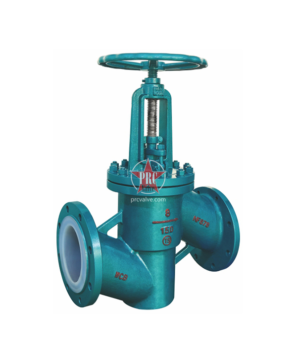 Fluorine lined globe valve