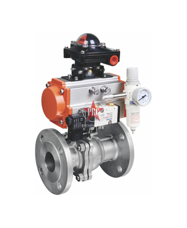 二片式国标气动法兰球阀