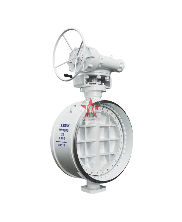 Three Eccentric Hard Hitting All Metal Sealing Welding Butterfly Valve