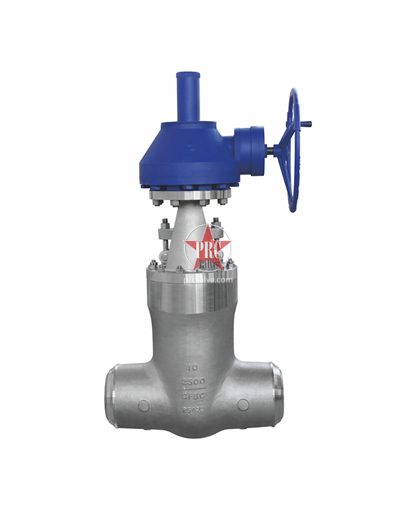 High temperature and high pressure welded manual gate valve