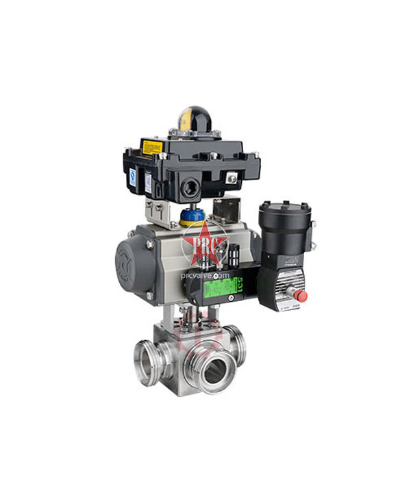 气动三通锻钢球阀