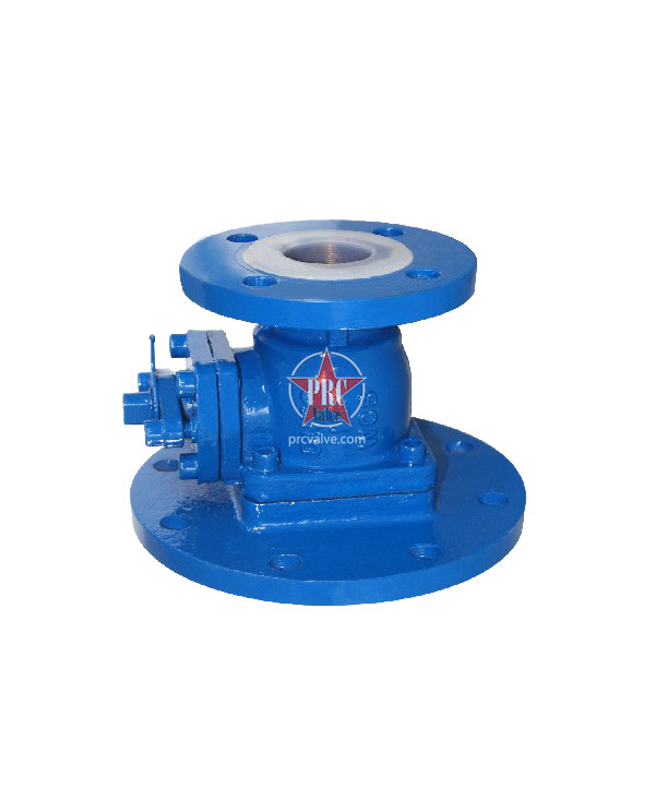 Fluorine lined plain discharge valve