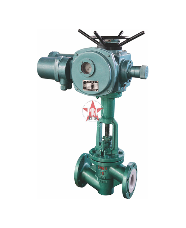 Fluorine lined electric globe valve