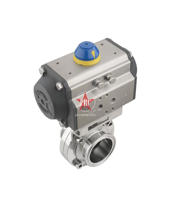 Pneumatic clamp butterfly valve