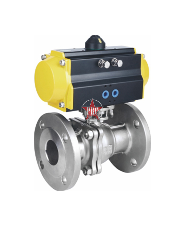 二片式国标气动法兰球阀