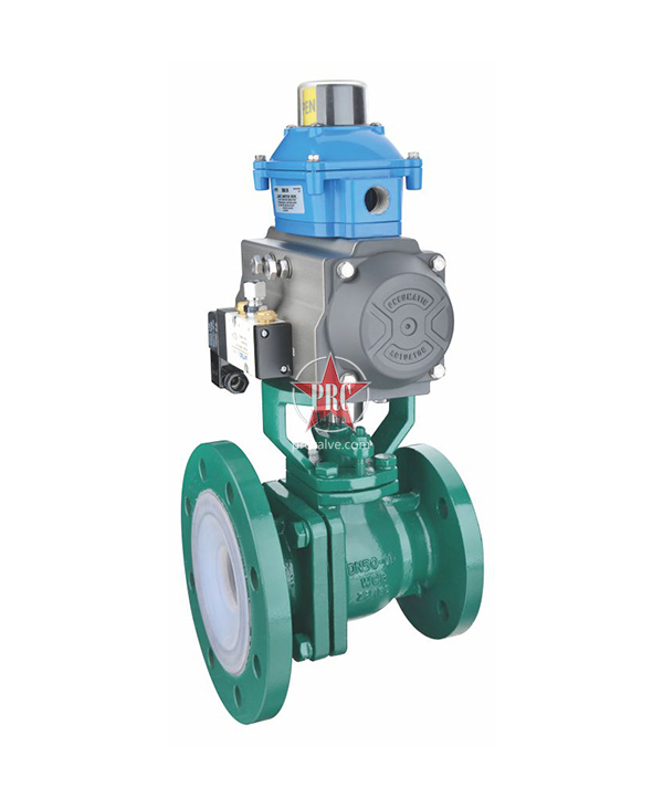 Pneumatic tank bottom ball valve