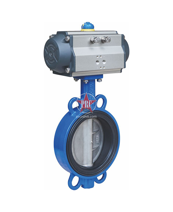 Pneumatic rubber butterfly valve