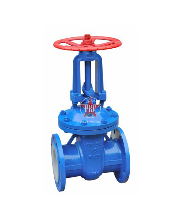 Fluorine lined gate valve