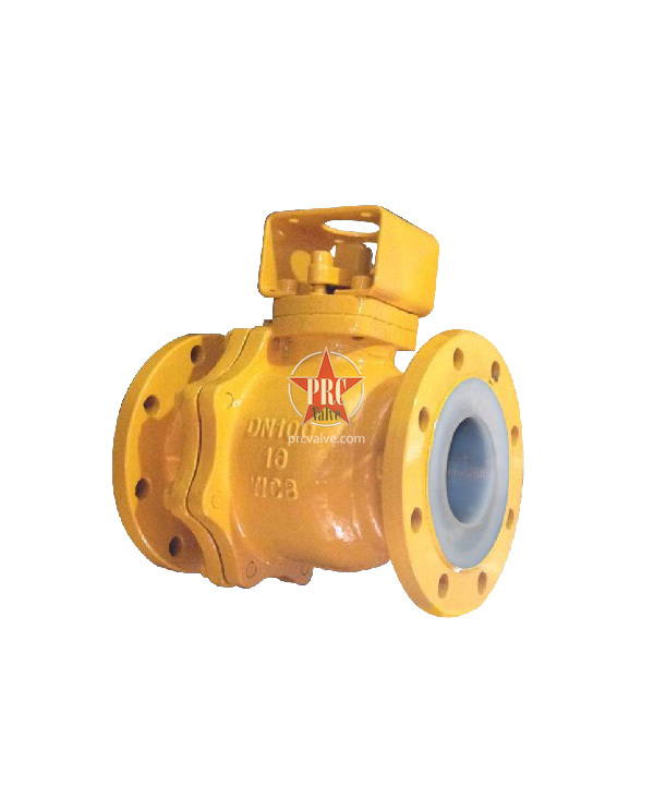 Fluorine lined ball valve