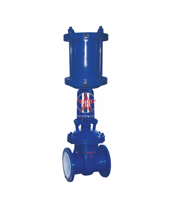 衬氟法兰连接闸阀(气动)