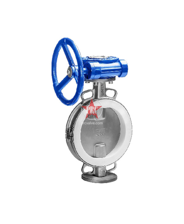 Semi-lined PTFE butterfly valve
