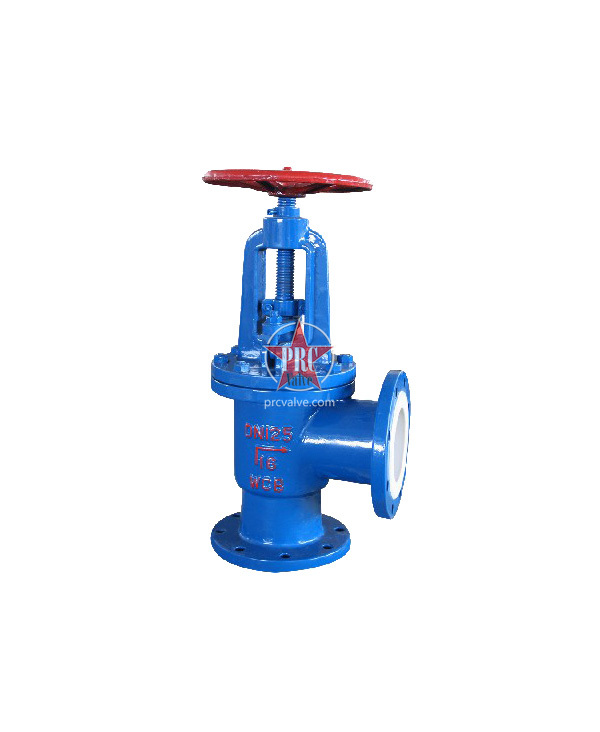 Fluorine lined globe valve right Angle type