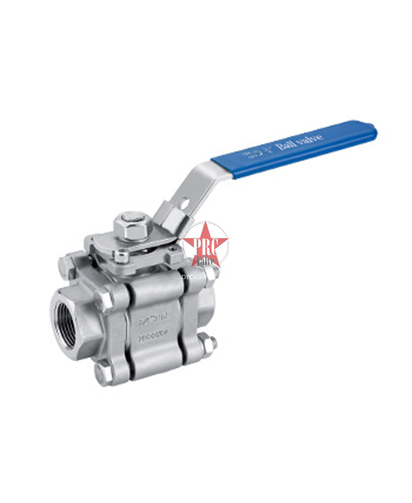 Three-piece hard sealing ball valve Q11H with thread