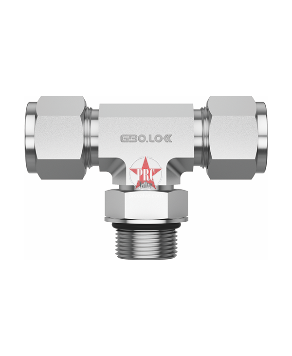 支管阳螺纹位置可调卡套三通