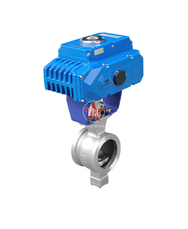 V-shaped ball valve