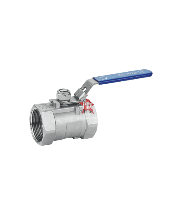 One piece internal thread ball valve