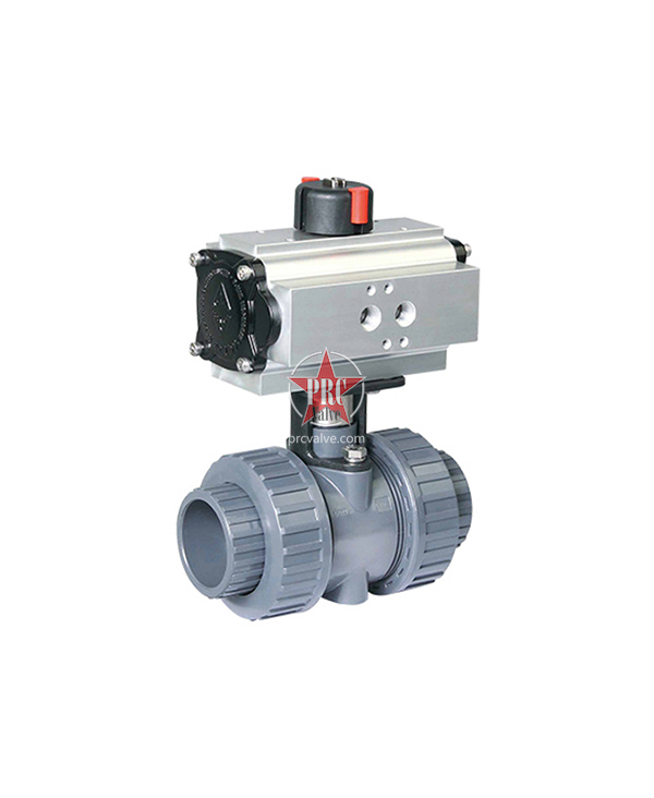 All-plastic pneumatic ball valve