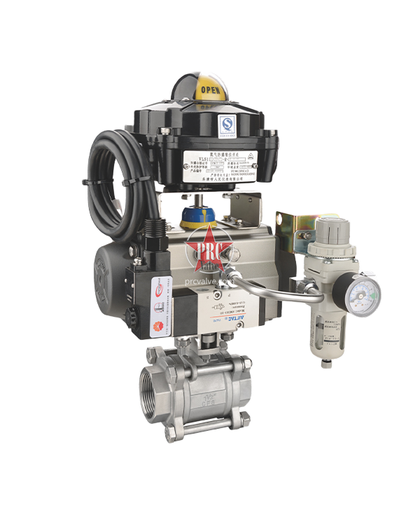 Three piece internal thread ball valve