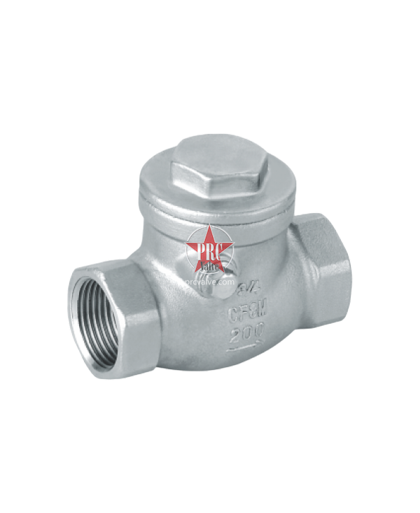 Internal thread swing check valve