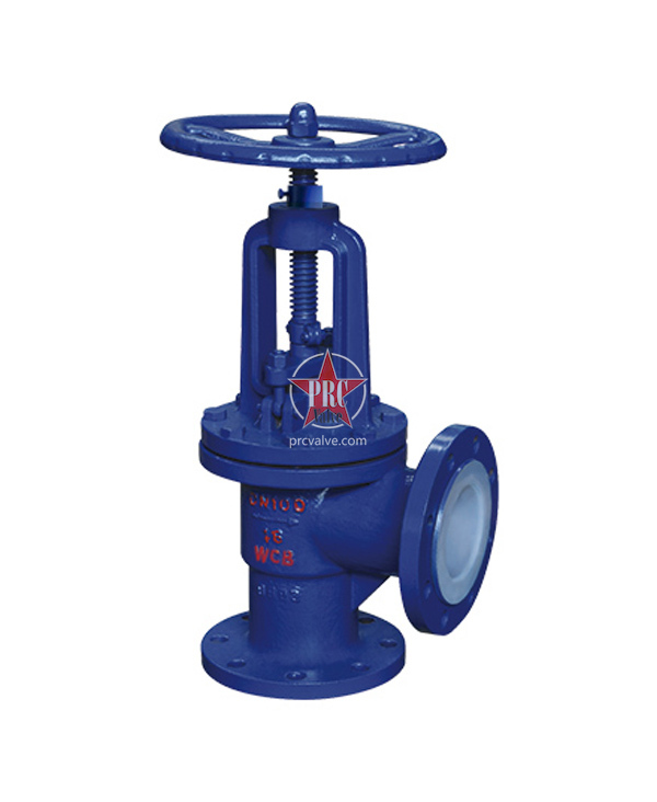 Fluorine-lined shut-off valve