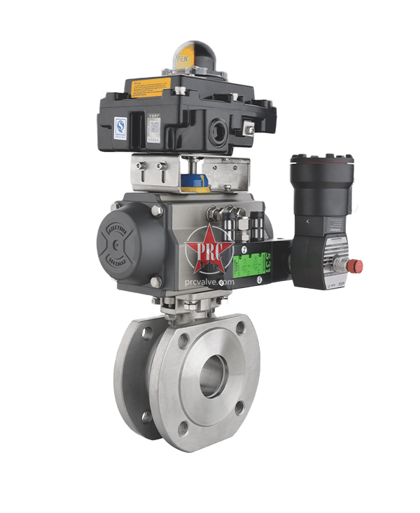 Pneumatic thin ball valve