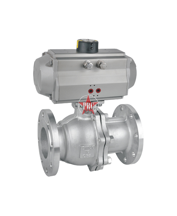Two piece silicon sol flange ball valve