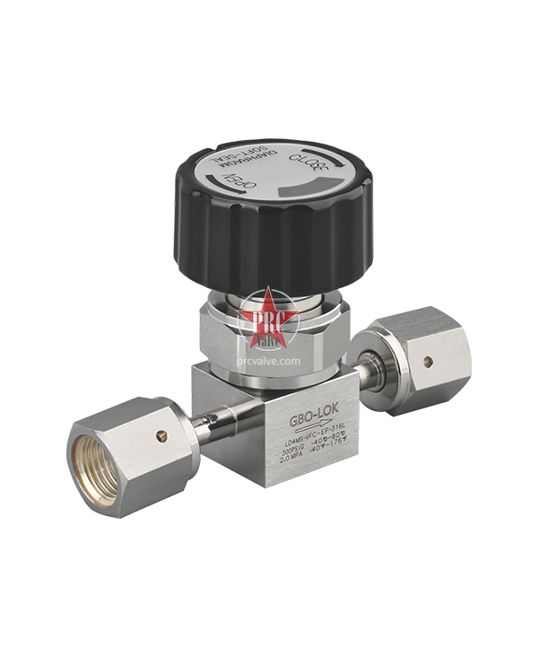 Low-pressure manual diaphragm valve