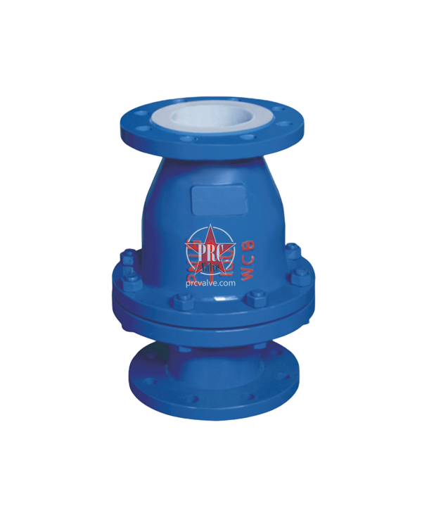Fluorine lined rotary check valve