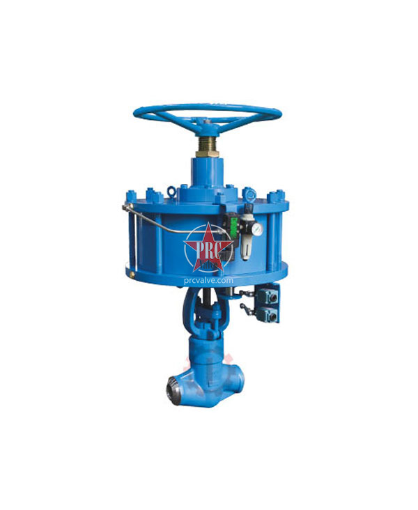 Pneumatic welded globe valve