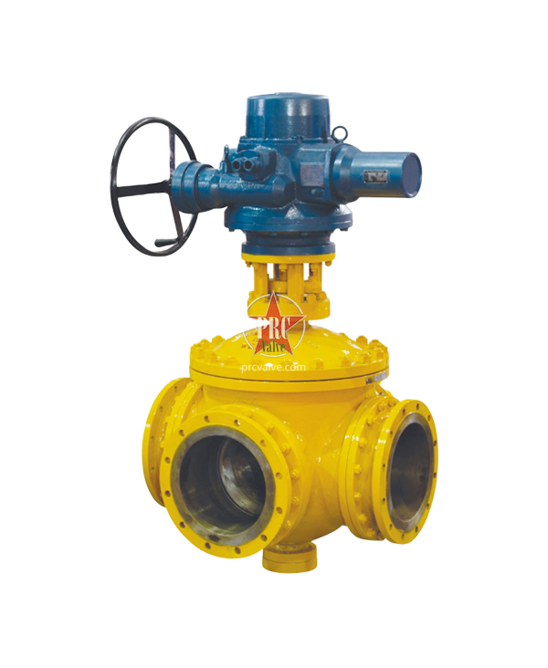 Electric four-way ball valve