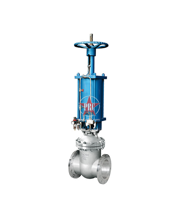 Pneumatic stainless steel gate valve