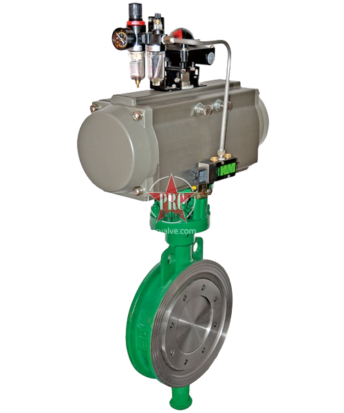 Clamp type triple eccentric bidirectional sealing butterfly valve