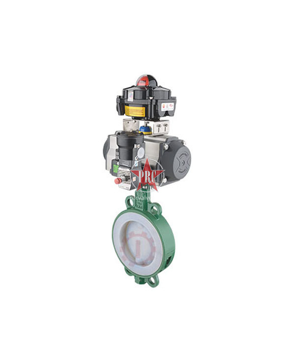 Pneumatic Wafer Type Fluorine Lined Butterfly Valve