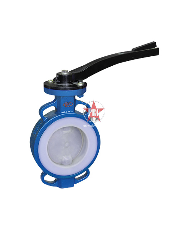 Fluorine-lined manual butterfly valve (clamp type)
