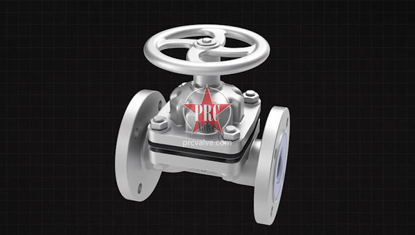 Fluorine lined diaphragm valve
