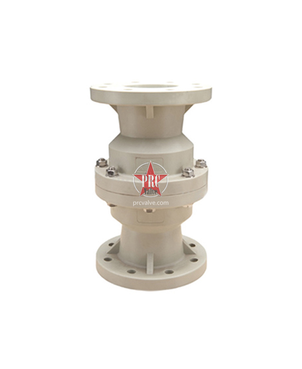All-plastic vertical check valve
