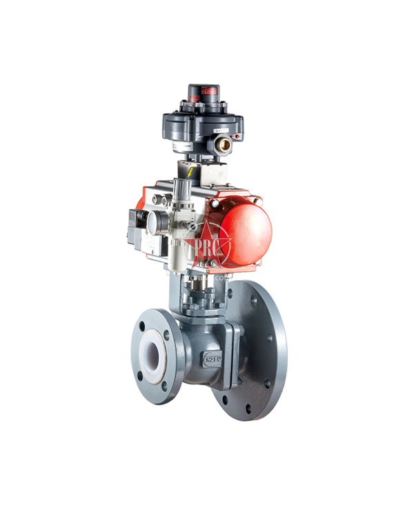 衬氟平口放料球阀