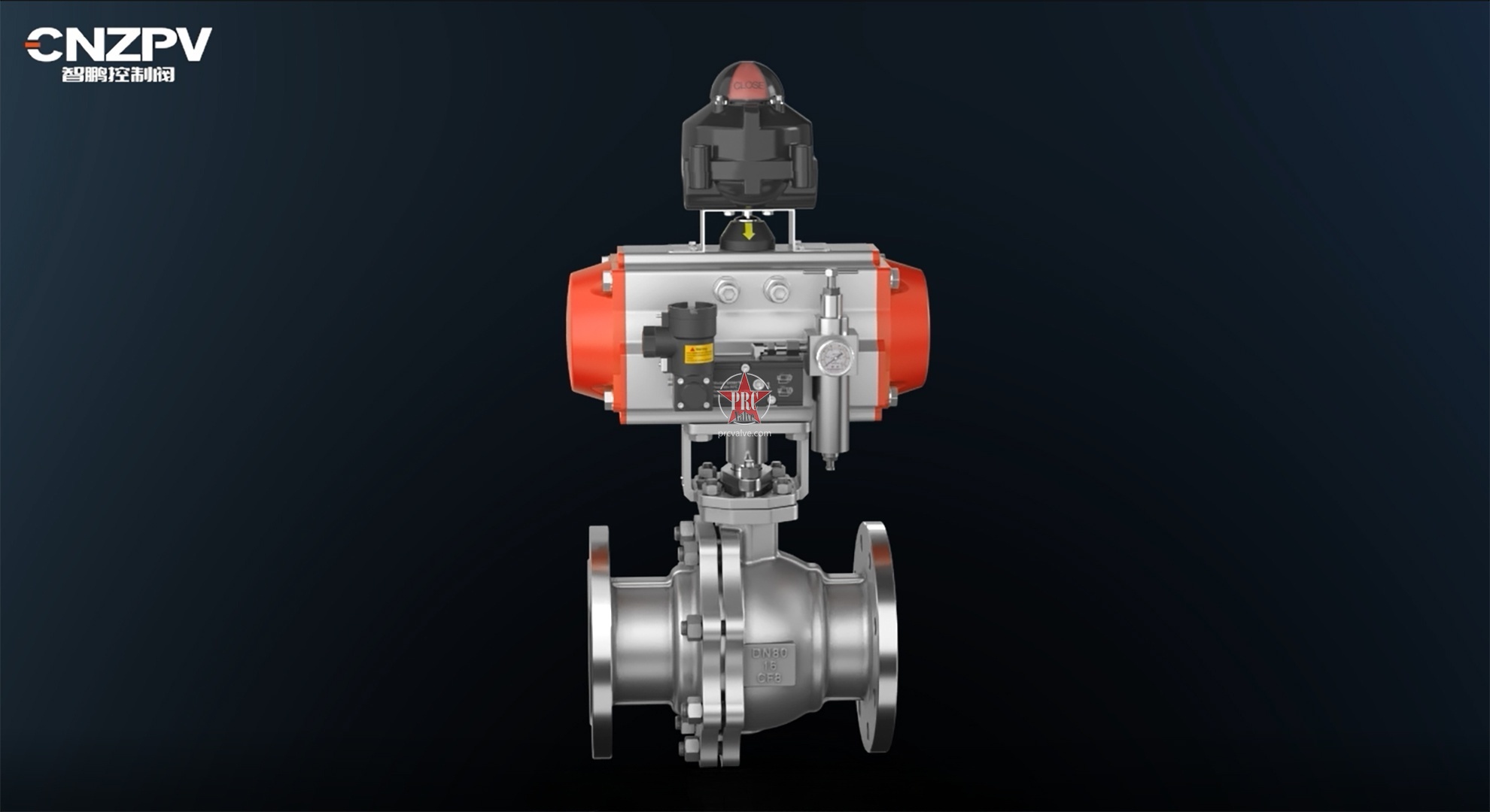 ZPR750Fpneumatic O-cut ball valve - Zhipeng
