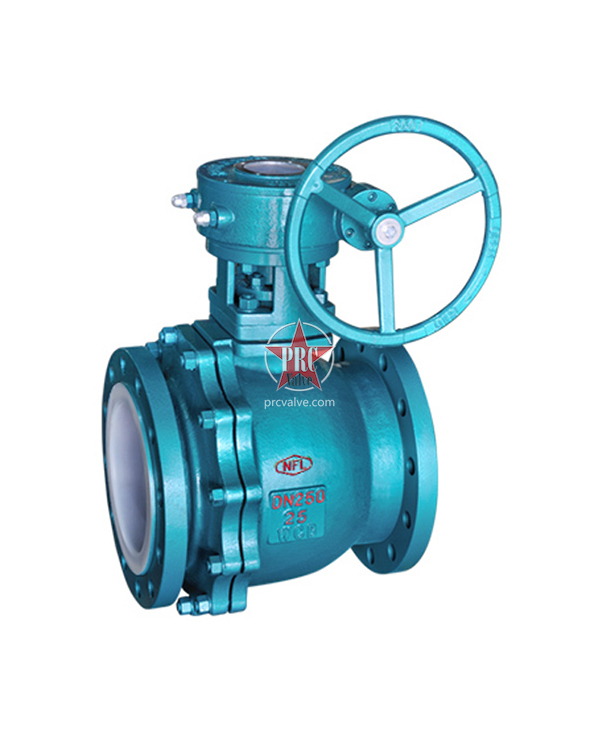 Fluorine-lined ball valves