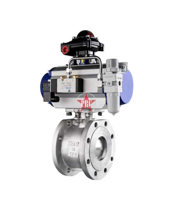 Stainless steel pneumatic thin ball valve